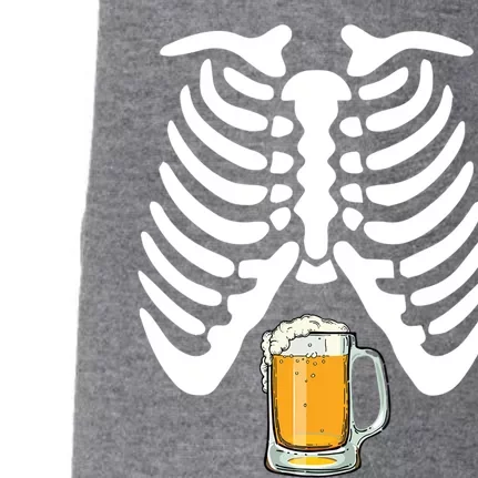 Skeleton Pregnancy Beer Funny Halloween New Dad Gift Cool Gift Doggie 3-End Fleece Hoodie