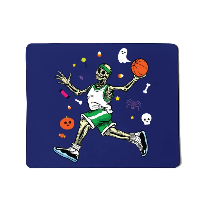 Skeleton Playing Basketball Lazy Diy Halloween Costume Sport Mousepad