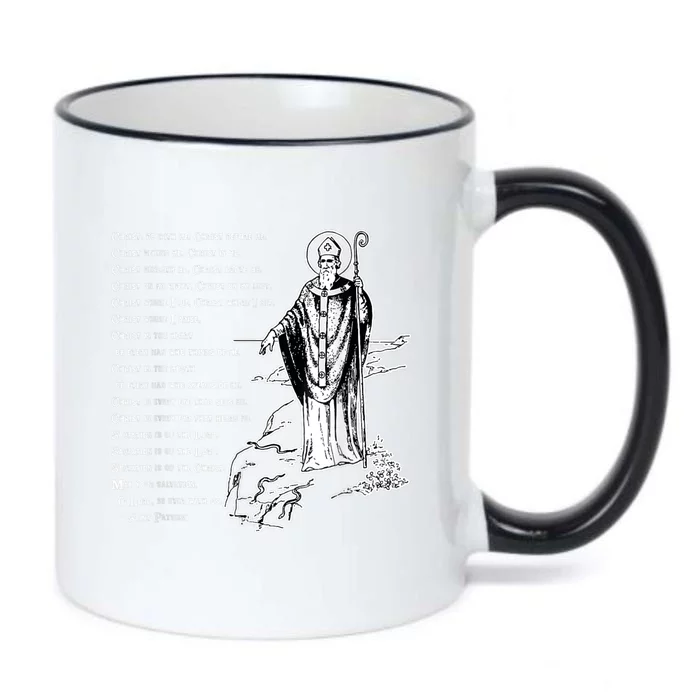 St Patrick Breastplate Prayer Catholic Saint Patricks Day Black Color Changing Mug