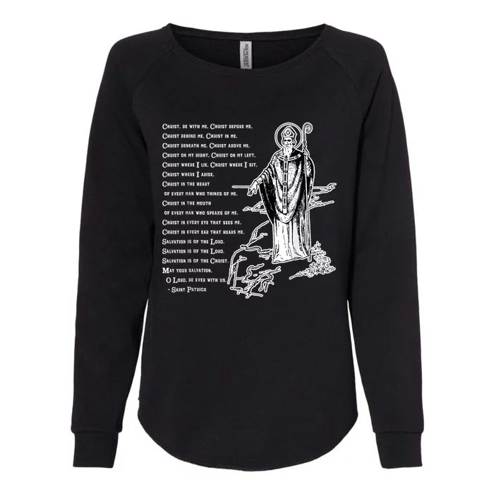 St Patrick Breastplate Prayer Catholic Saint Patricks Day Womens California Wash Sweatshirt