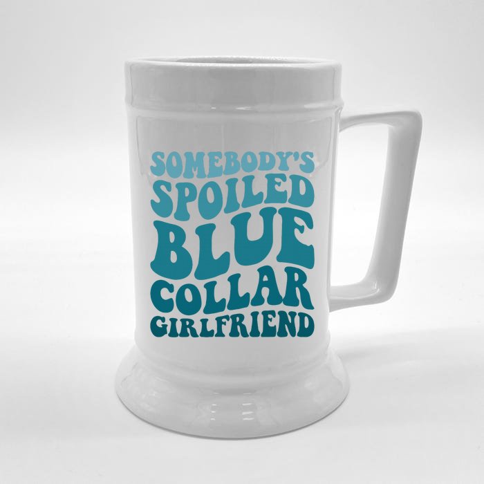 Spoiled Partner Blue Collar Edition Front & Back Beer Stein