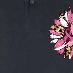 Sunflower Pink Breast Cancer Awareness Warrior Softstyle Adult Sport Polo