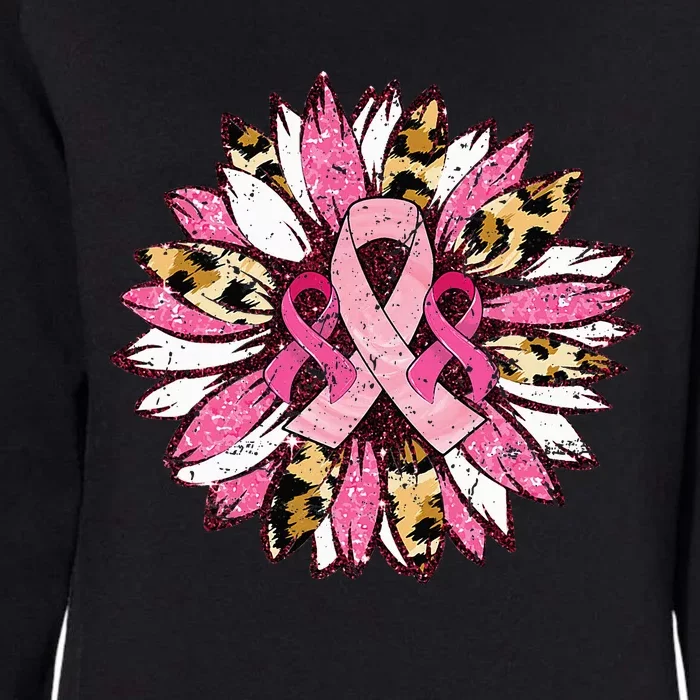 Sunflower Pink Breast Cancer Awareness Warrior Womens California Wash Sweatshirt