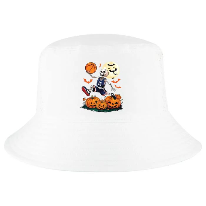 Skeleton Playing Basketball Halloween Boy Basketball Cool Comfort Performance Bucket Hat