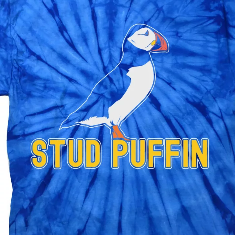 Stud Puffin Birthday Seabird Muffin Arctic Style Animals Cute Gift Tie-Dye T-Shirt