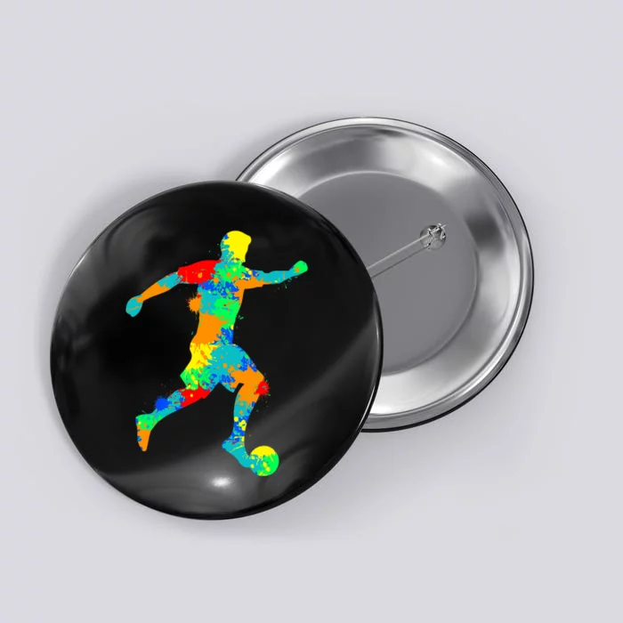 Soccer Player Boy Button