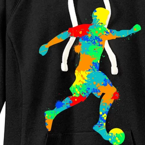 Soccer Player Boy Women's Fleece Hoodie