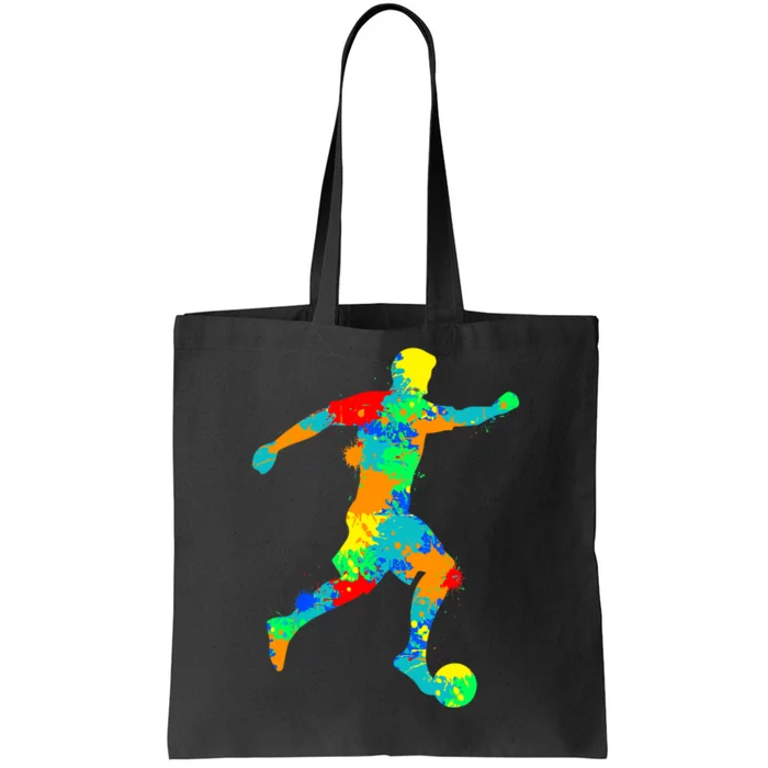 Soccer Player Boy Tote Bag