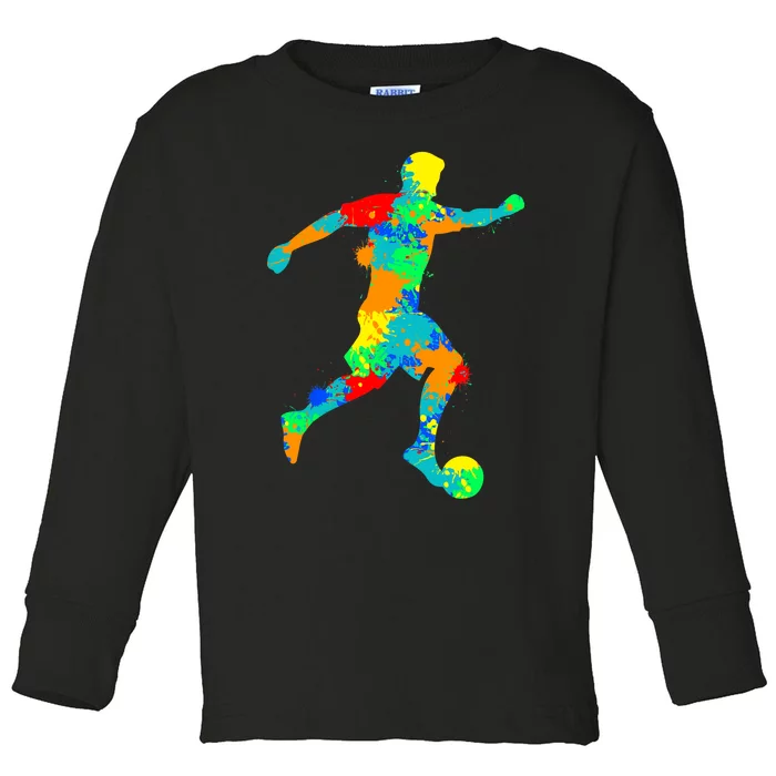 Soccer Player Boy Toddler Long Sleeve Shirt