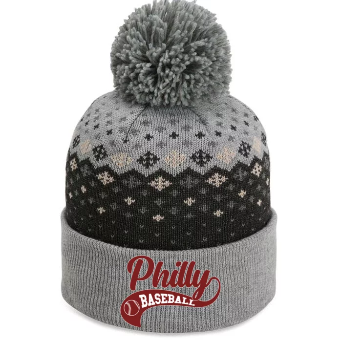 Sporty Philly Baseball Logo The Baniff Cuffed Pom Beanie