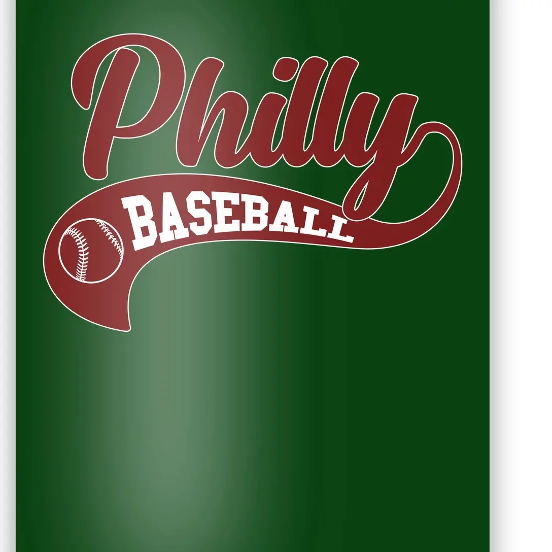 Sporty Philly Baseball Logo Poster