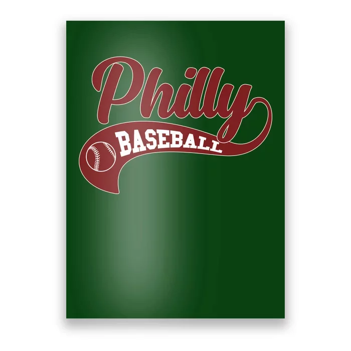 Sporty Philly Baseball Logo Poster