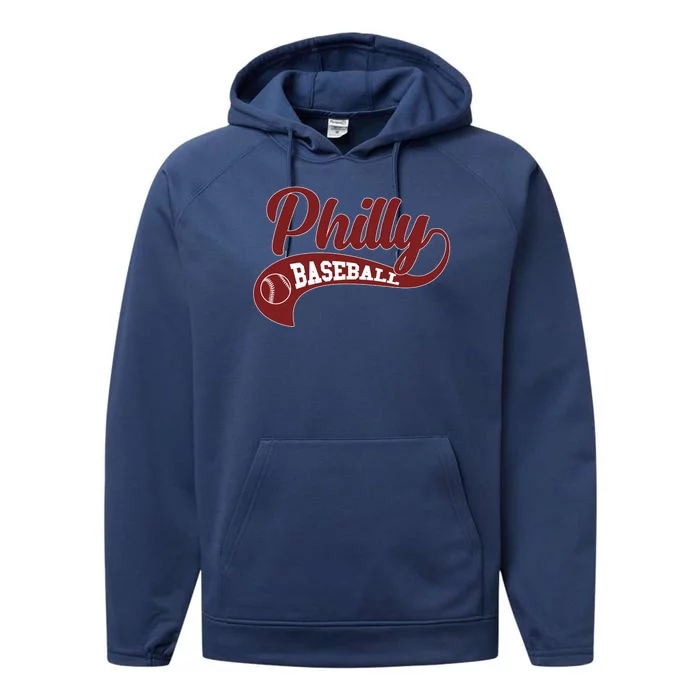 Sporty Philly Baseball Logo Performance Fleece Hoodie