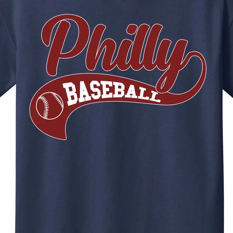 Sporty Philly Baseball Logo Kids T-Shirt