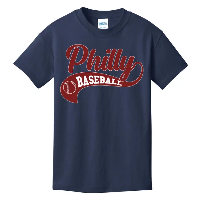 Sporty Philly Baseball Logo Kids T-Shirt