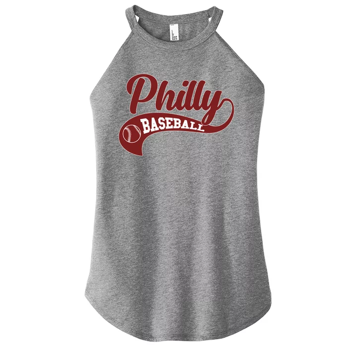 Sporty Philly Baseball Logo Women’s Perfect Tri Rocker Tank