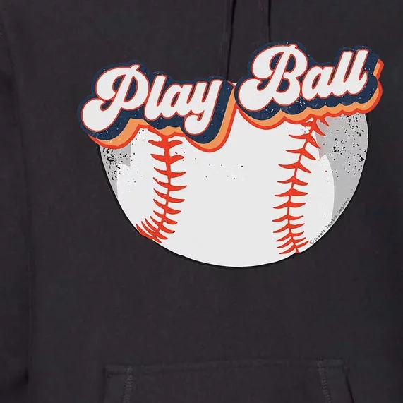 Style Play Ball Softball Baseball Premium Hoodie