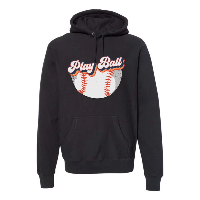 Style Play Ball Softball Baseball Premium Hoodie