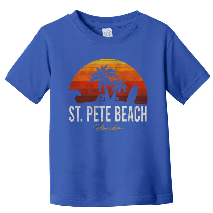 St Pete Beach Florida Fl Palms Vacation Surf Sunset Gift Toddler T-Shirt