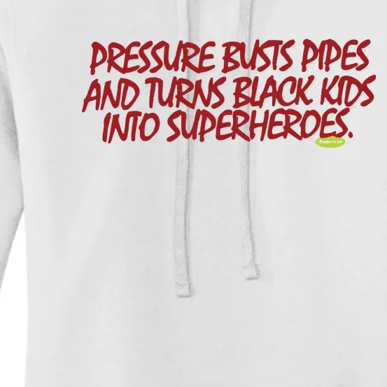 Supervsn Pressure Busts Pipes And Turns Black Kids Into Superheroes Women's Pullover Hoodie