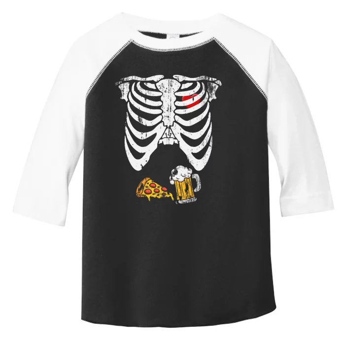 Skeleton Pregnancy B.Eer Pizza Xray Halloween Toddler Fine Jersey T-Shirt