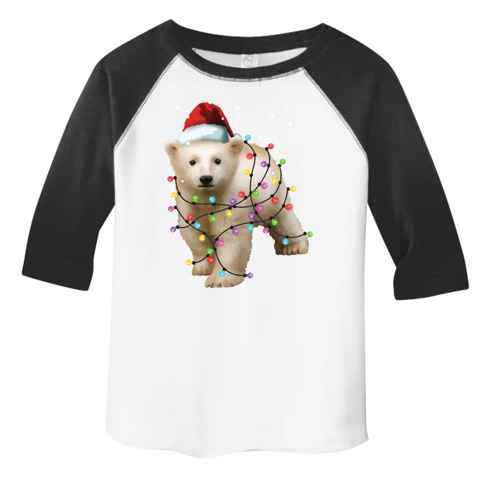 Santa Polar Bear Christmas Bear Lover Funny Gift Toddler Fine Jersey T-Shirt