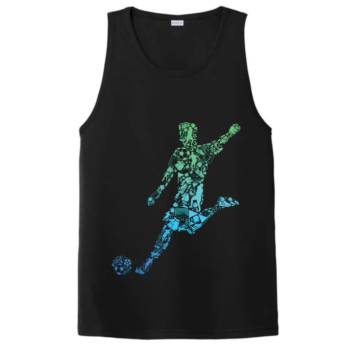 Soccer Player Boy Men Performance Tank