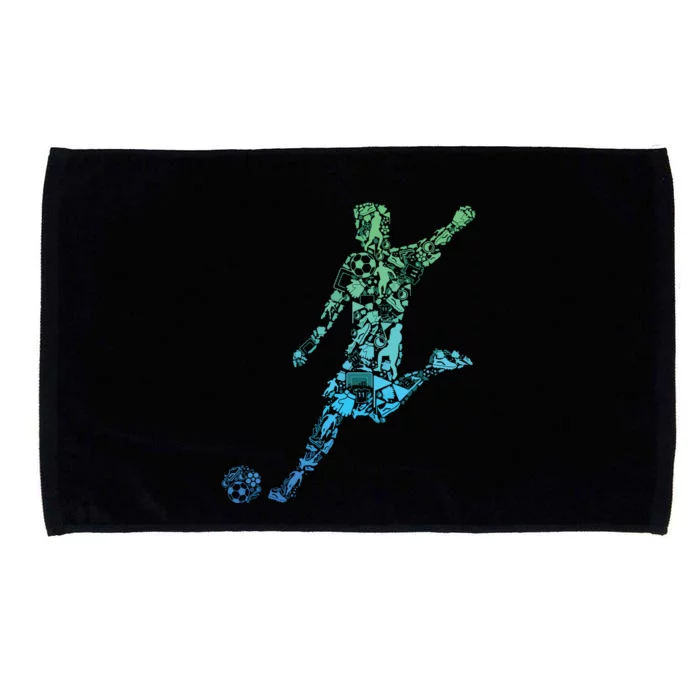 Soccer Player Boy Men Microfiber Hand Towel