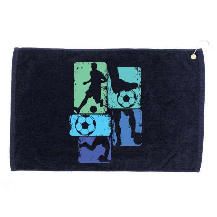 Soccer Player Boy Grommeted Golf Towel