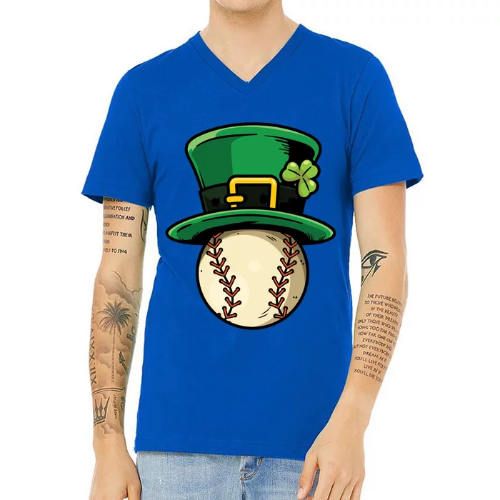 St Patricks Baseball For Coach Sports Gift V-Neck T-Shirt