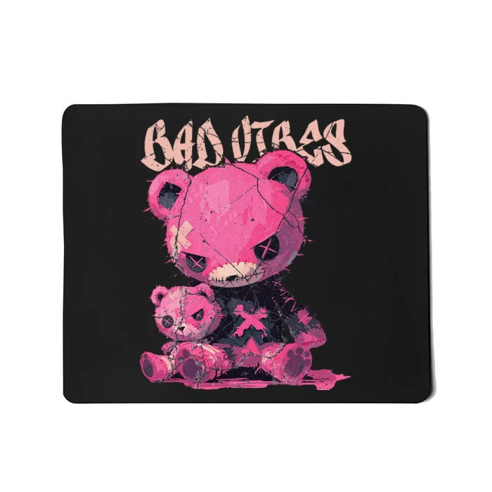 Stitched Plush Bear Cute Gothic Mousepad