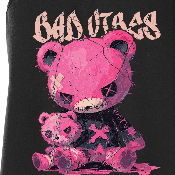 Stitched Plush Bear Cute Gothic Women's Racerback Tank