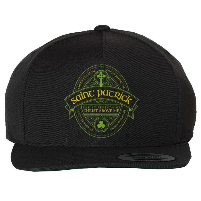 St Patrick Breastplate Prayer Catholic Saint Patricks Day Wool Snapback Cap