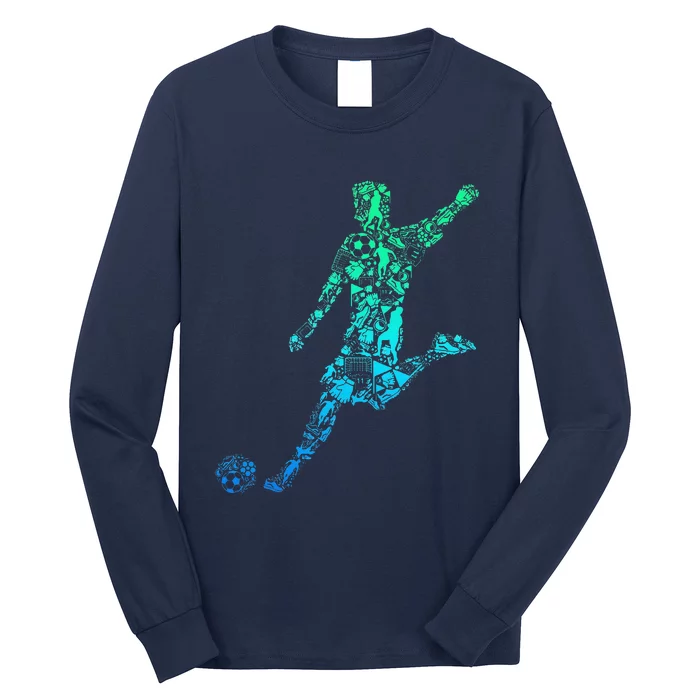 Soccer Player Boy Long Sleeve Shirt