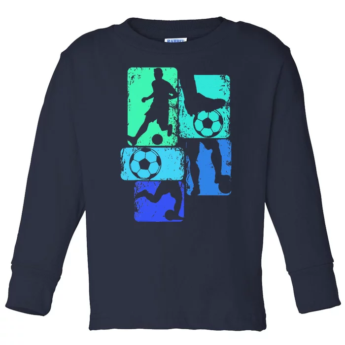 Soccer Player Boy Toddler Long Sleeve Shirt