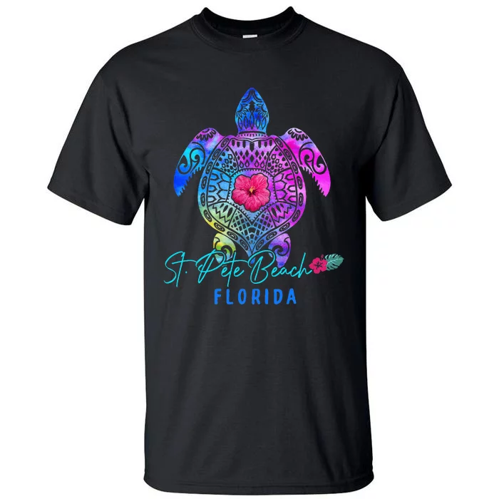 St. Pete Beach Florida Tie Dye Sea Turtle Vacation 2024 Tall T-Shirt