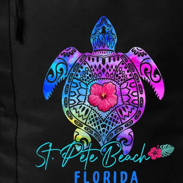 St. Pete Beach Florida Tie Dye Sea Turtle Vacation 2024 Daily Commute Backpack