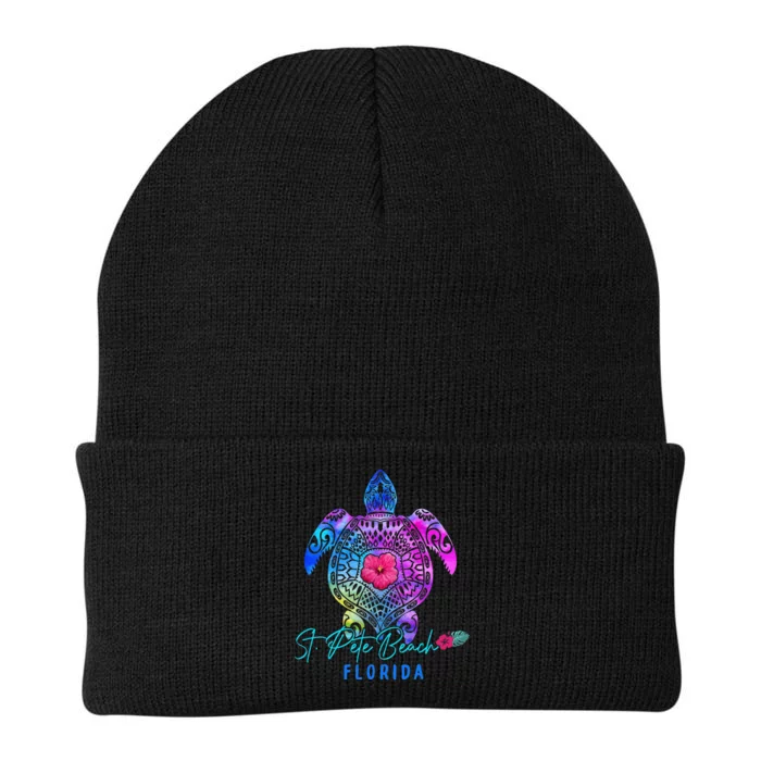 St. Pete Beach Florida Tie Dye Sea Turtle Vacation 2024 Knit Cap Winter Beanie