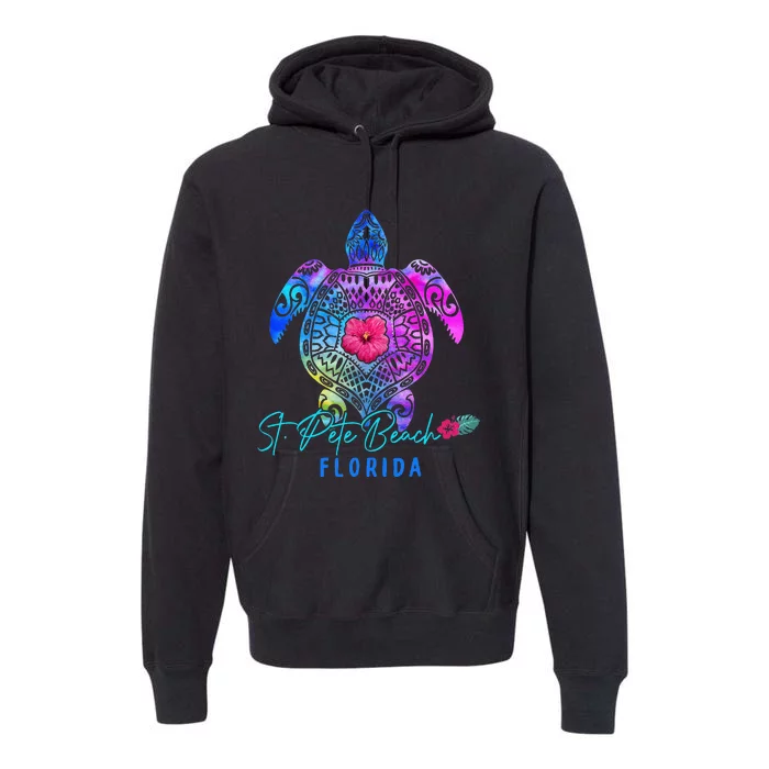 St. Pete Beach Florida Tie Dye Sea Turtle Vacation 2024 Premium Hoodie