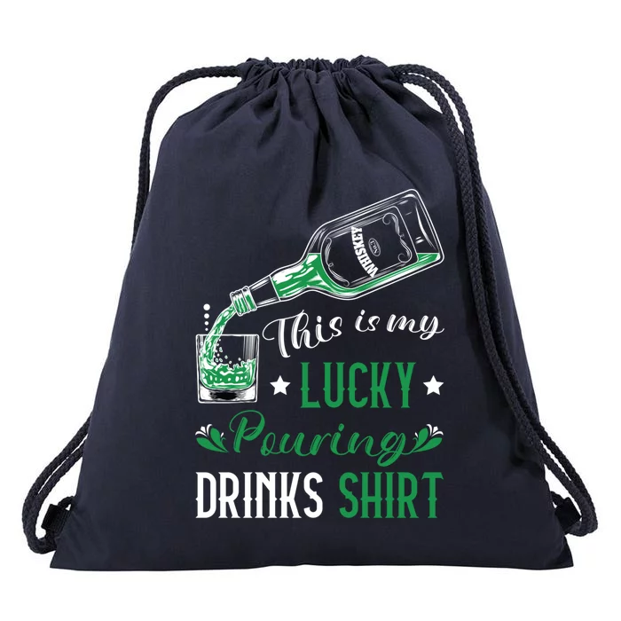 St Patricks Bartender Lucky Pouring S Bartending Gift Drawstring Bag