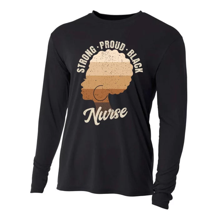 Strong Proud Black Nurse Black History Cooling Performance Long Sleeve Crew