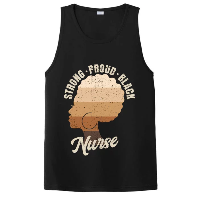 Strong Proud Black Nurse Black History Performance Tank