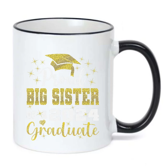 Super Proud Big Sister 2024 Graduate Awesome Family College Black Color Changing Mug