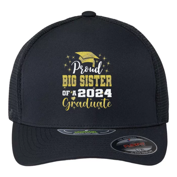 Super Proud Big Sister 2024 Graduate Awesome Family College Flexfit Unipanel Trucker Cap