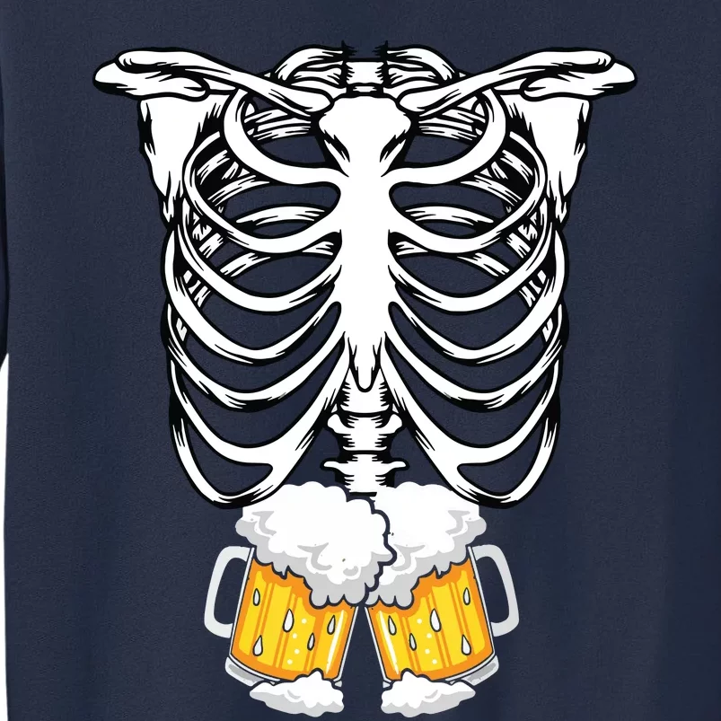 Skeleton Pregnancy Belly Of Beer Xray Halloween Costume Sweatshirt