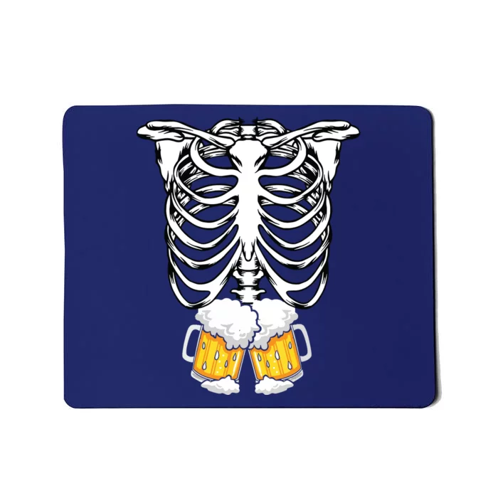 Skeleton Pregnancy Belly Of Beer Xray Halloween Costume Mousepad