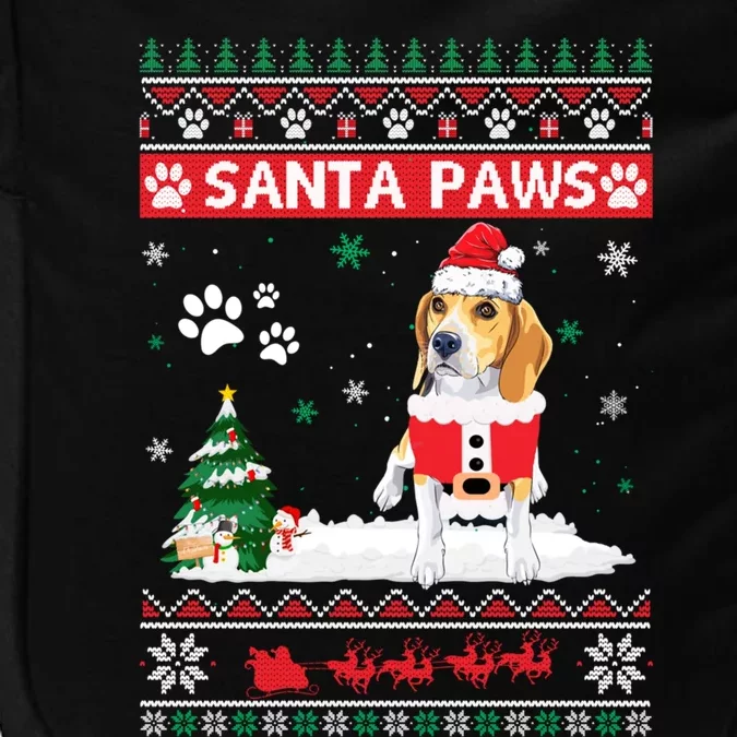 Santa Paws Beagle Merry Christmas Dog Funny Xmas Meaningful Gift Impact Tech Backpack