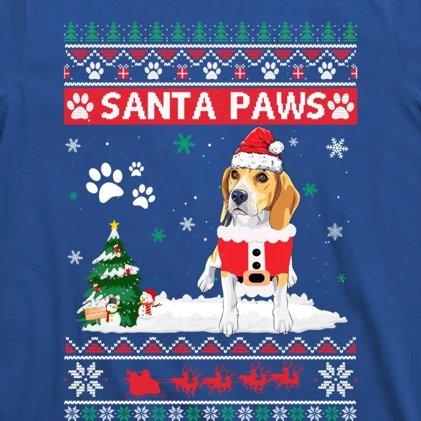 Santa Paws Beagle Merry Christmas Dog Funny Xmas Meaningful Gift T-Shirt