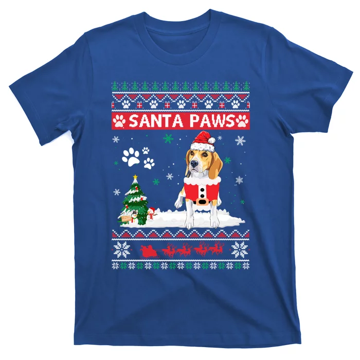 Santa Paws Beagle Merry Christmas Dog Funny Xmas Meaningful Gift T-Shirt