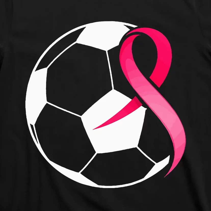 Soccer PinkRibbonHeartCool Breast Cancer Awareness T-Shirt